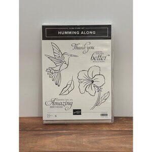STAMPIN' UP! 148758 HUMMING ALONG RUBBER CLEAR MOUNTED STAMP SETOF 6 HUMMINGBIRD